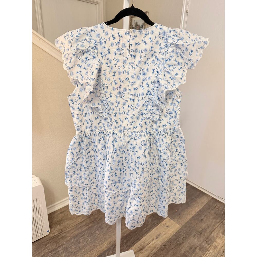Simply Southern Blue Floral Babydoll Dress Size Large NWT - Picture 3 of 5